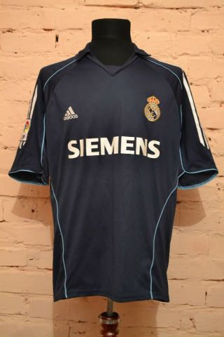 Vintage Real Madrid Spain 2005/2006 Away Football Soccer Shirt Jersey Camiseta