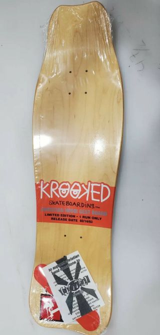 2003 Hosoi Hammerhead Skateboard Krooked Gonz Vintage Rare NOS 2