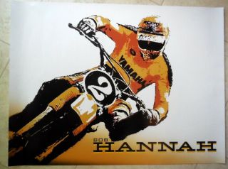Vintage Motocross Rider - Bob Hannah 2 - 18 " X 24 " Poster - Yamaha - Dg - Scott