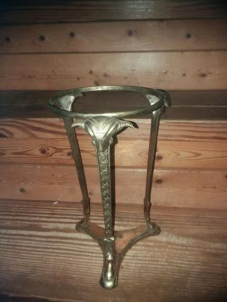 Vintage Brass Sphere Candle Glass Ball Display Stand Holder
