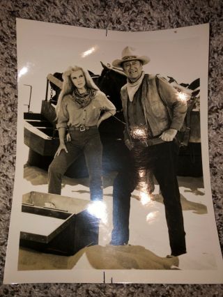 John Wayne Western Cowboy Vintage Nbc Tv Press Photo Picture 8x10 B&w