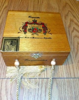 Wooden Cigar Box Purse Handbag Hand Made In The Dominican Republic