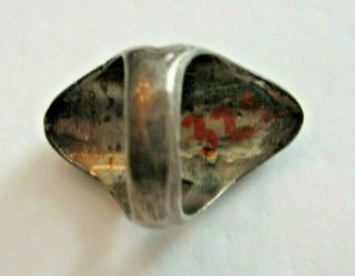 Vintage Old Pawn Sterling Silver & Turquoise Ring,  Size 5 3