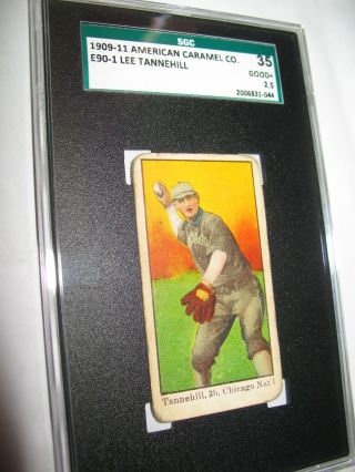 1909 American Caramel (e90 - 1) Lee Tannehill Sgc 35 Good,  2.  5 Chicago Cubs