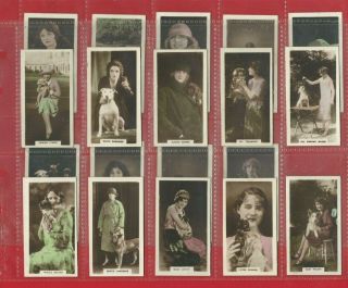 1926 Actresses And Their Pets - Carreras Export Cigarette Cards X 19 (os01)