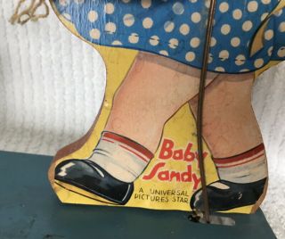 Vintage 1940’s - BABY SANDY Pull Toy - Gong Bell Co 3
