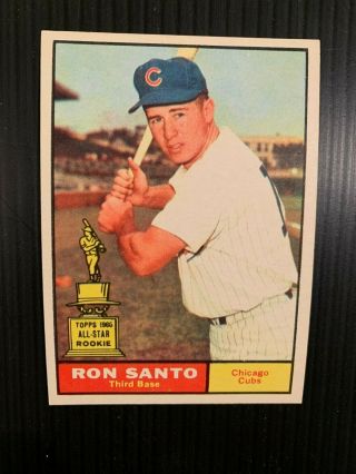 1961 Topps 35 Ron Santo Chicago Cubs Baseball Card Nm Nm/mt