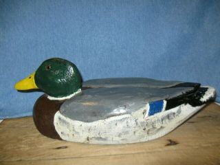 Vintage Hunting Duck Decoy Hand Carved Wood - Canada Creek Ranch Michigan