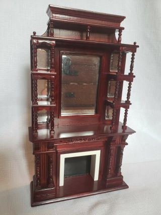 Dollhouse Miniatures 1:12 Scale Vintage Fireplace Euc