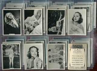 Tobacco Card Set,  Bat,  Modern Beauties,  Photos,  Beauty,  Risque,  Medium 4th Series,  1939