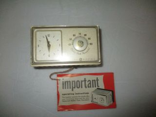 Vintage Electric Clock & Thermostat General Electric - Honeywell (1956)