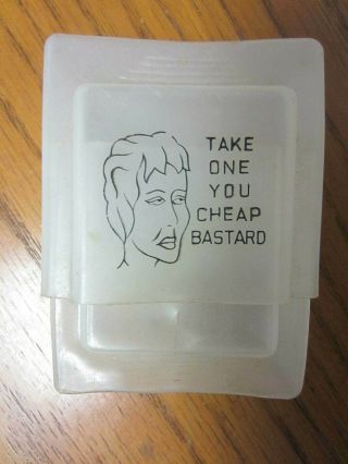 Vintage Plastic Cigarette Case With Lady Take One You Bastard Hong Kong