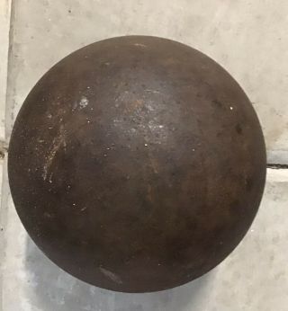 Large Antique Steel Iron Cannonball 81.  2 Lbs Very Rare