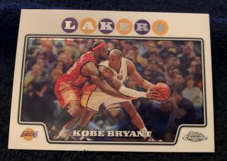 2008 - 09 Topps Chrome Kobe Bryant With Lebron James Los Angeles Lakers