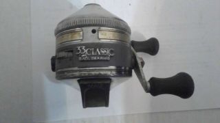 Vintage Made In Usa Zebco 33 Classic Closed - Face Spincasting Reel