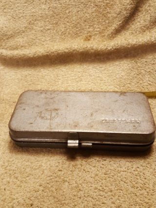 Vintage Craftsman Small Metal Box Case For 1/4 " Socket Ratchet No Tools