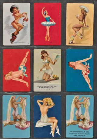 33 Vintage Pin - Up Playing Cards Elvgren Vargas Macpherson Ballantyne D 