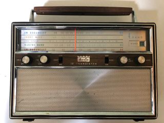 Vintage Arvin Am/fm/marine/shortwave 15 Transistor Radio In