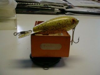 Vintage Wood Bomber Lure Model 519 Yellow/silver Flash In Correct Marked Box