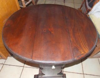Ethan Allen Old Tavern Pine Dropleaf End Table / Side Table 2
