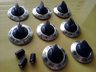 11 X 1976 Ge Americana Range Oven Clock Timer Control Panel Knobs Dials Vintage