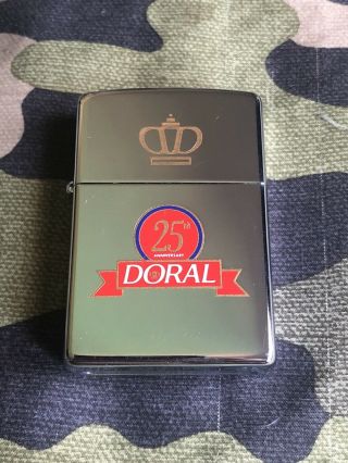 1995 Vintage Zippo Cigarette Lighter Doral 25 Years Anniversary