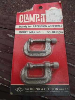Vintage Pack Of Two,  Brink & Cotton No.  110,  3/4 " C Clamp Usa,