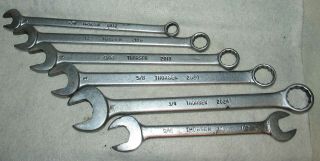 Vintage 5 Piece Thorsen Combination Wrench Set & One Open End Wrench Ready 2 Use