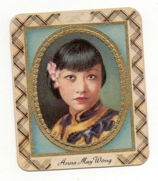 103 Anna May Wong 1934 Garbaty Film Star Series 1 Embossed Cigarette Card