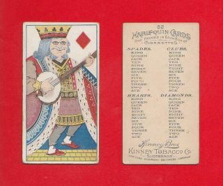 1888 Kinney - N219 Harlequin Cards - King Of Diamonds Ex,