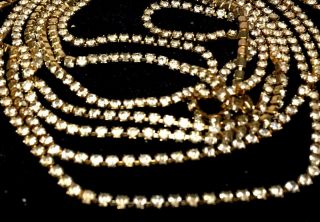 Vintage Miriam Haskell Rhinestones Flapper Necklace