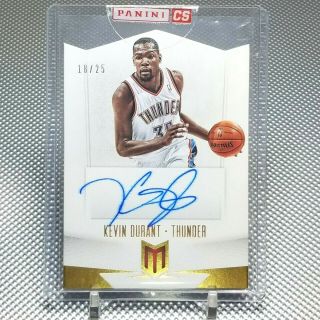 Kevin Durant 2012 - 13 Panini Momentum Gold Force Die Cut Auto On Card /25 1/1