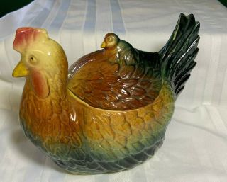 Vintage Hen And Chick Cookie Jar 1950 
