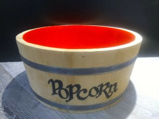 Vintage Wooden Popcorn Bowl Spaulding And Frost Co