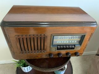 Antique Westinghouse Wr - 186 Wood Radio,  Upgraded Capacitors