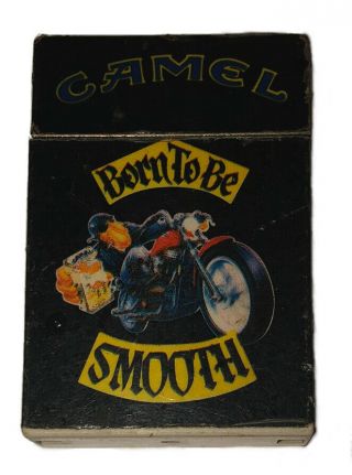 Vintage Camel Lighter Joe Camel Born To Be Smooth Flip Top Lighter Case