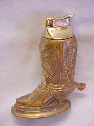 " Evans Usa " Large Cowboy Boot Table Lighter