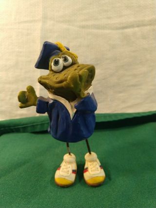 Vtg Graduate Frog Hand Painted Resin Russ Berrie Signed By K Kelly Blue Yellow