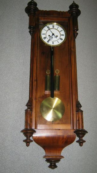 Antique Gustav Becker Vienna Regulator 2 Weight Clock