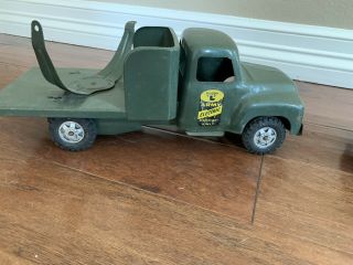 Vintage Toy Metal Buddy L Army Supply And Electric Trucks & Spring Load Cannon