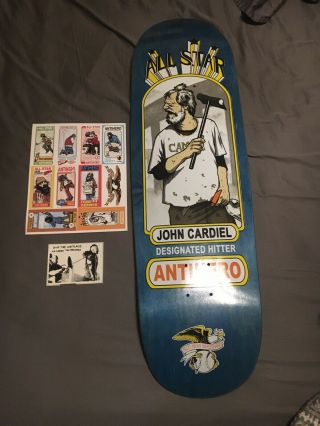Antihero Vagrant All Stars John Cardiel Nos Rare Skateboard Deck