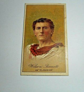 1887 Gold Coin Chewing Tobacco Card Stage Actors Wilson Barrett " Claudian "