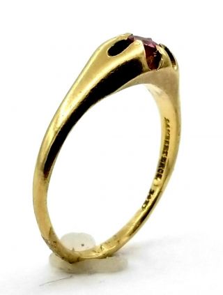 Antique Lambert Bros 14k Yellow Gold Victorian Ruby Ring Size 5 3/4 UK L 310984 3