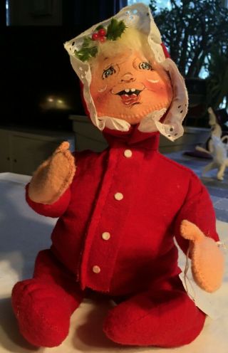 Vintage Annalee Mobilitee Doll Christmas 1992 Mrs.  Claus