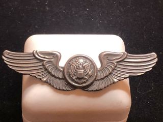 Vintage World War 2 Ww2 Sterling Silver Usaf Air Force Pilot Wings Pin