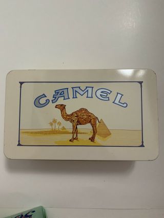 Vintage Camel Tin & Unopen Package Of 50 Book Matches.  A3