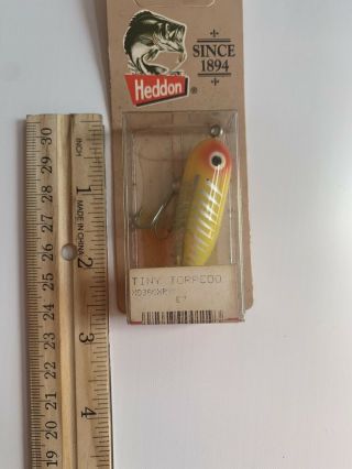 Vintage Heddon Tiny Torpedo Lure 360 Xry Yellow/red/silver