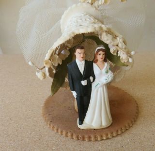 Vintage Wedding Cake Topper - Bride And Groom