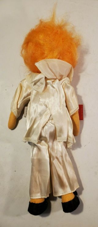 N Vintage Lenci Italy Torino 18” Cloth Rag Doll Orange hair crying CLOWN 2