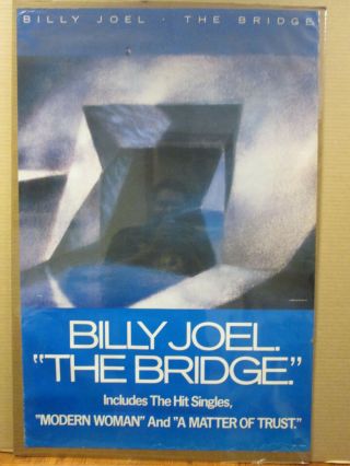 Vintage 1986 Billy Joel " The Bridge " Music Artist Poster 9789